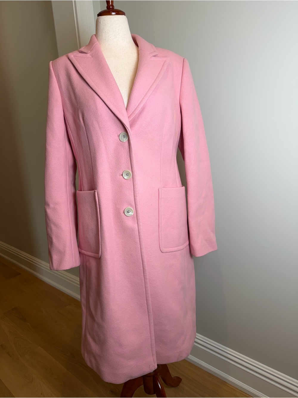 Banana Republic XL Women's Pink Single-Breasted Dress Coat